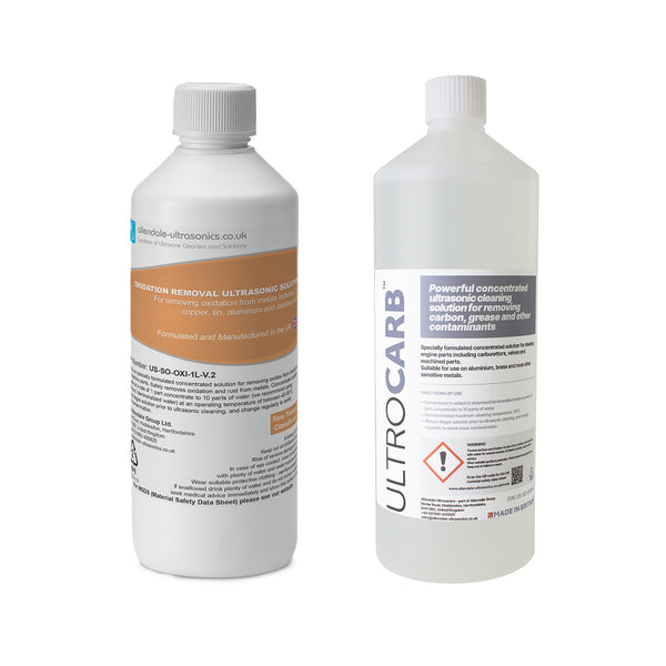 2 Litre Carburettor Rust Remover Ultrasonic Solution Cleaner Bundle